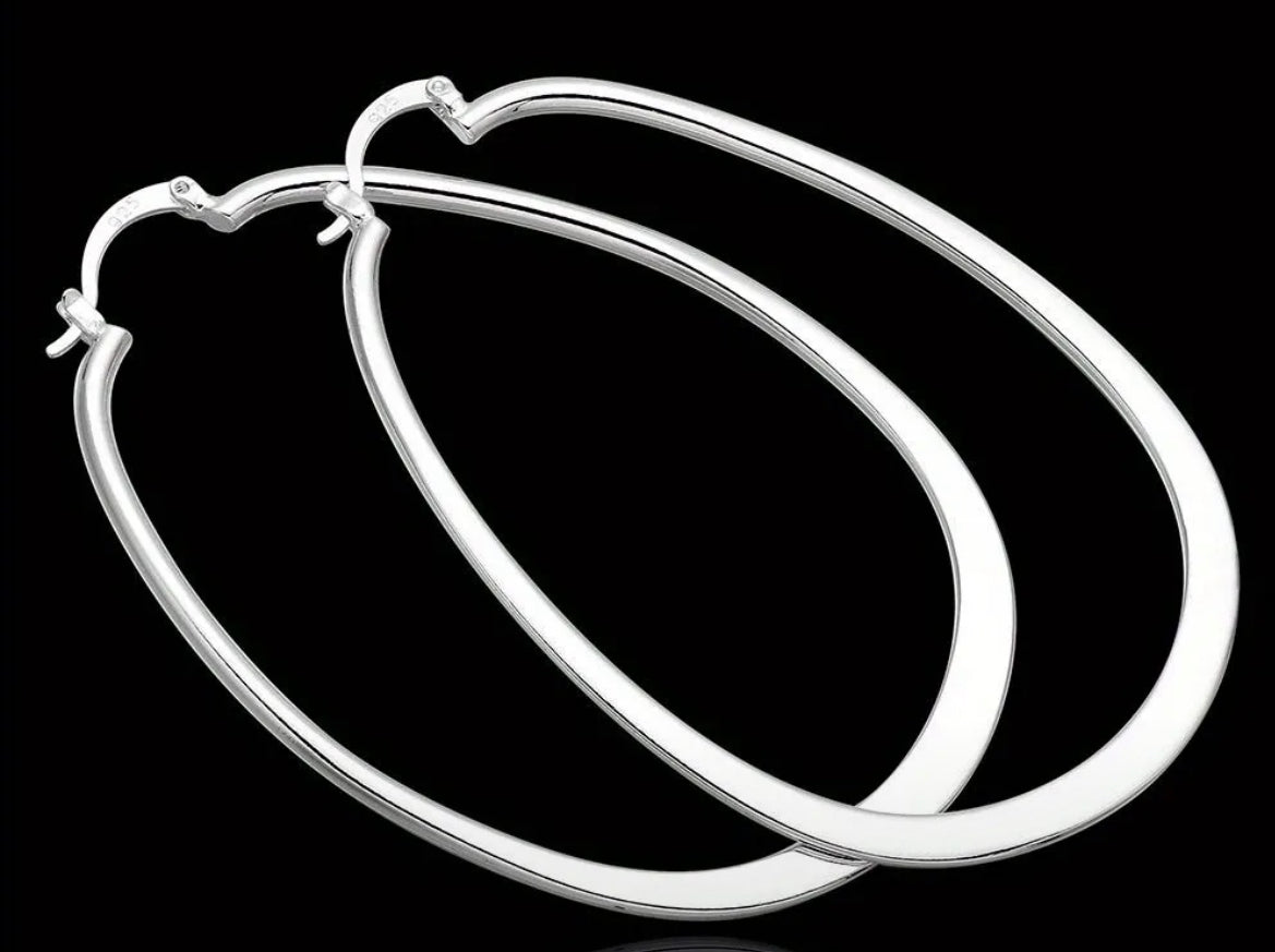 Silver Hoop Earrings