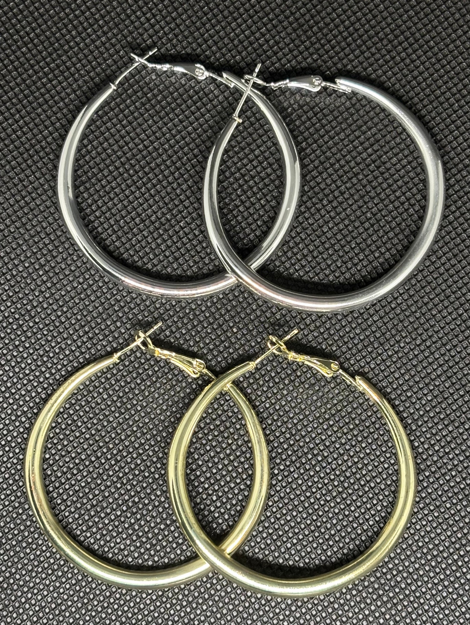 Round Earrings, Large