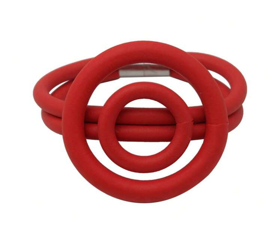Hollow Circular Rubber Bracelet