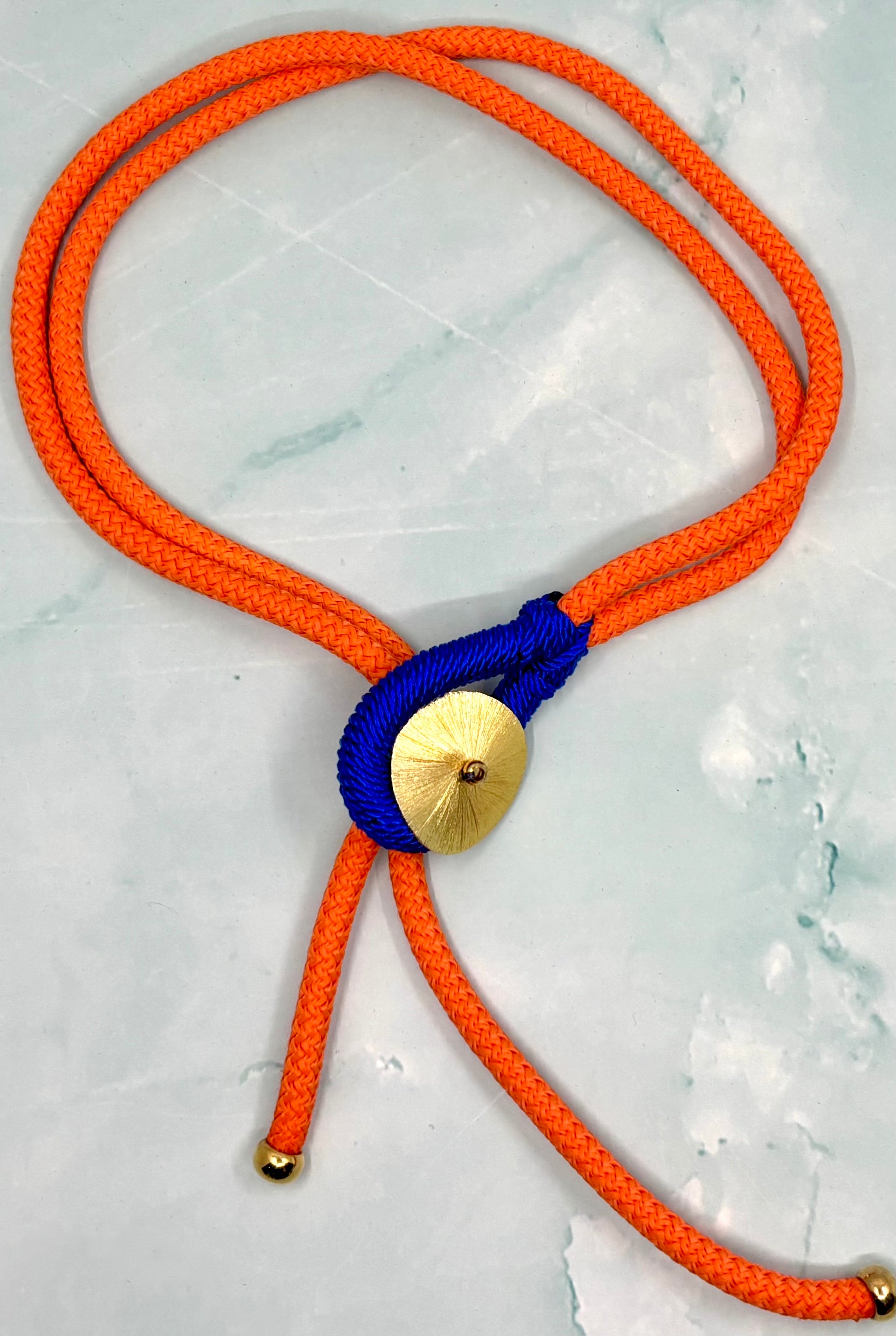 Handmade-Paracord, thread and Button Choker Necklace