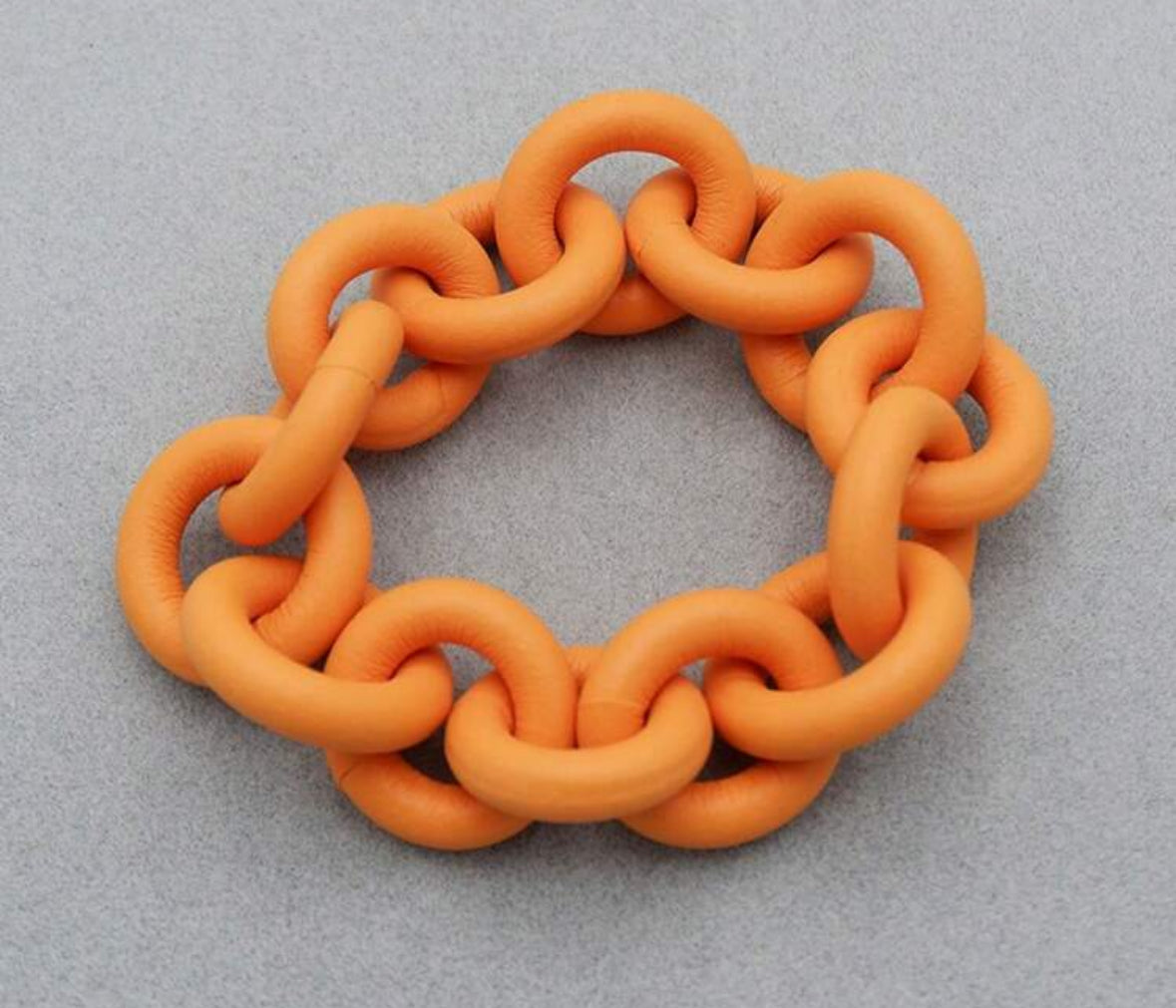 1pc Gothic Style Hollow Circular Rubber Bracelet