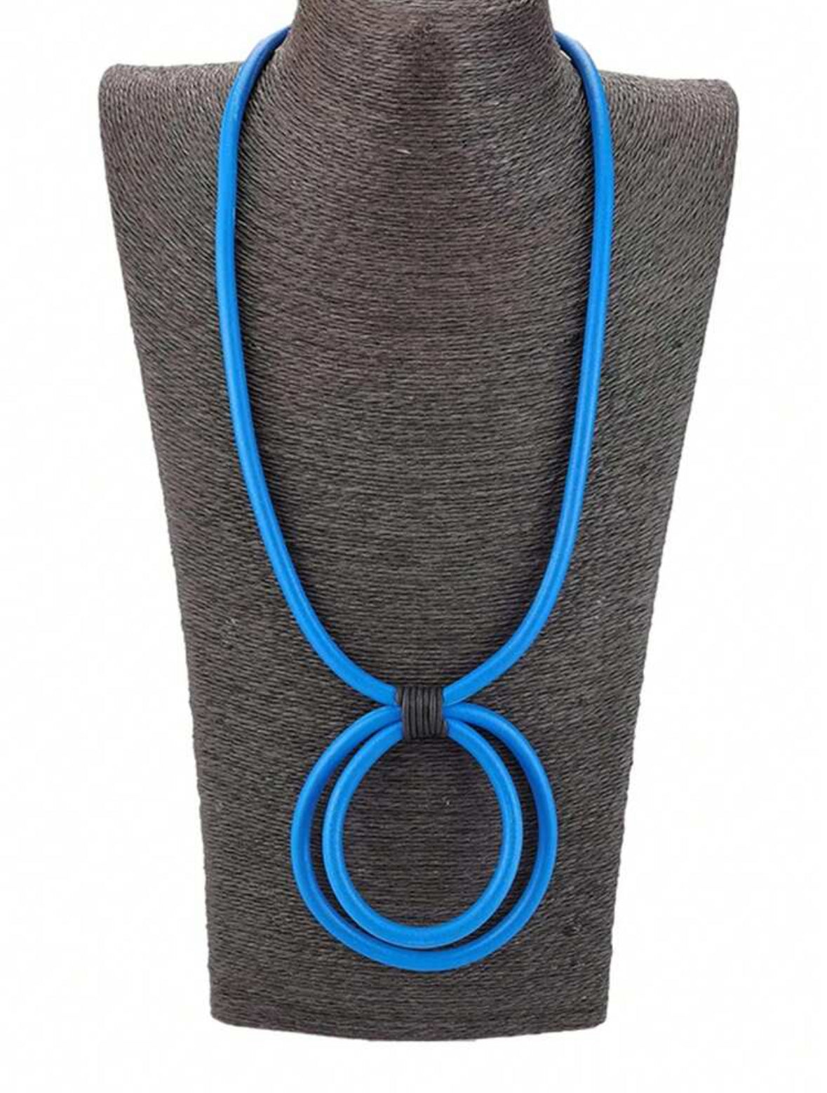 Hollow Pendant Rubber Necklace