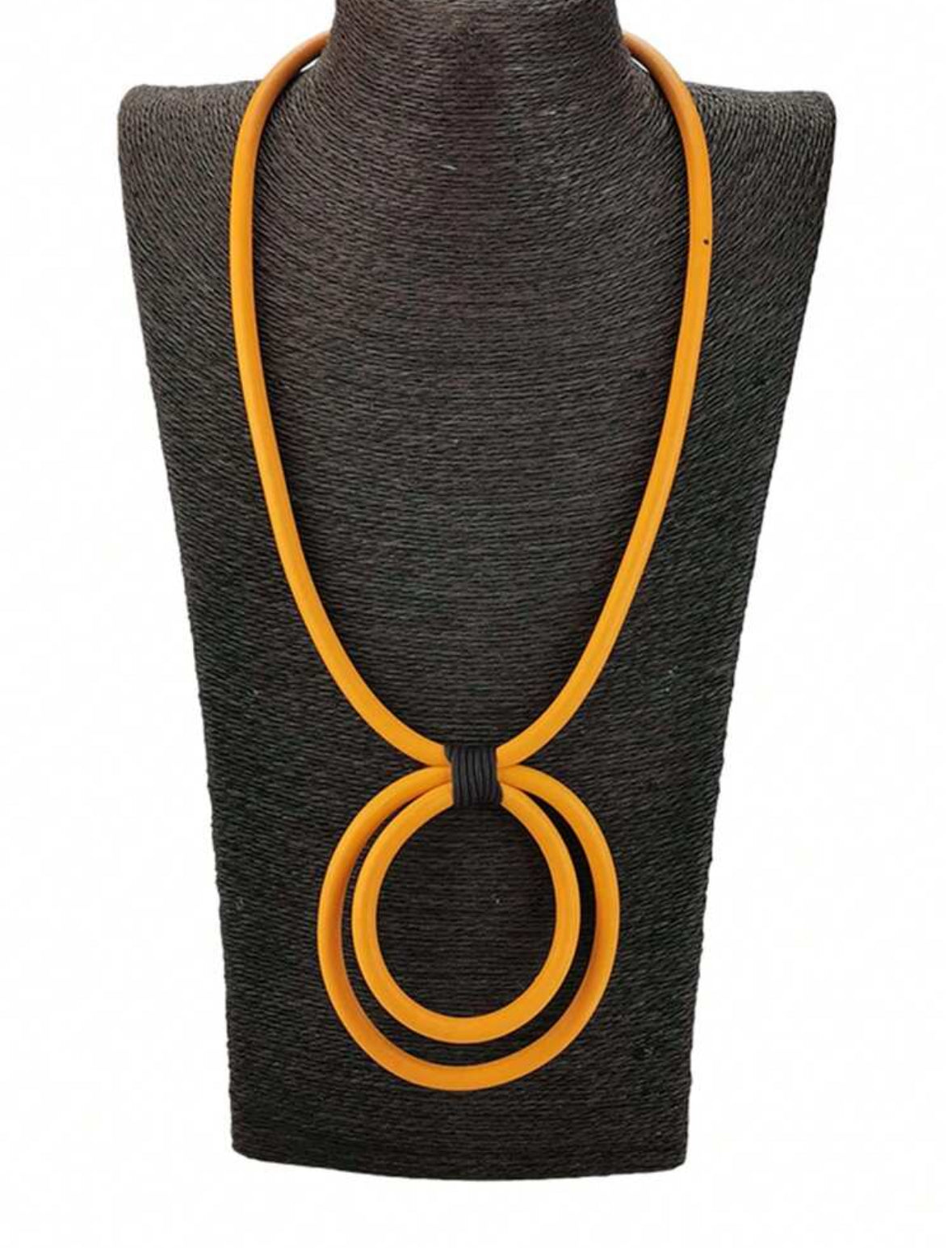Hollow Pendant Rubber Necklace