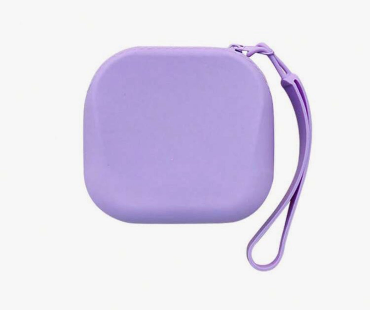 Mini Solid Color Silicone Zipper Storage Bag