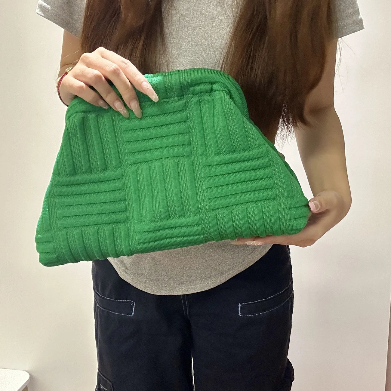 Large Capacity Chic Women's Thick Knit Clutch