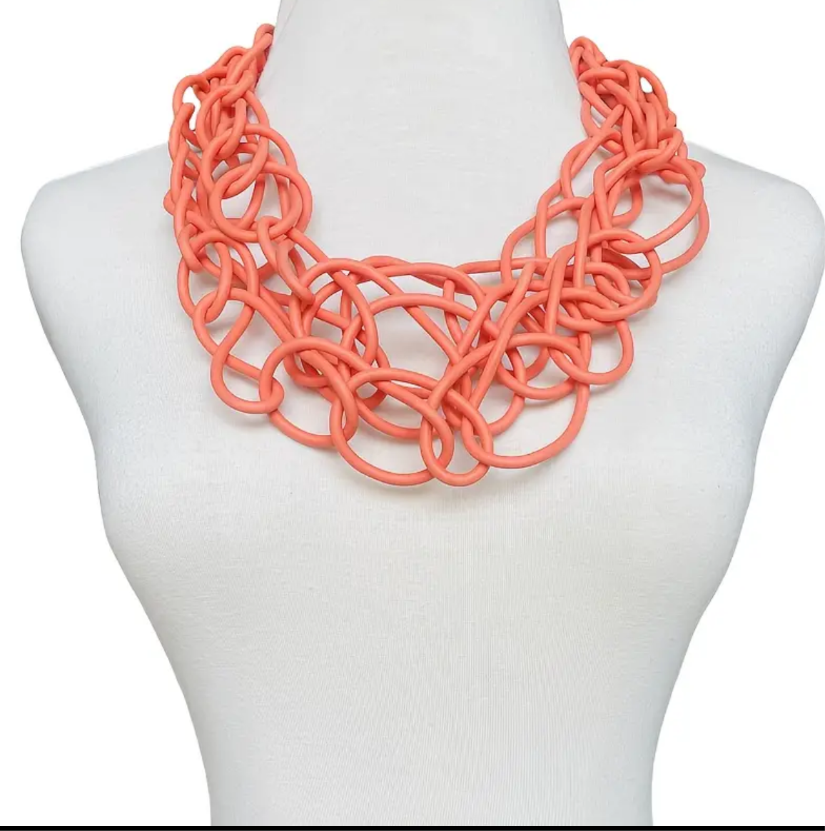 Luxury Rubber Jewelry Statement Necklace