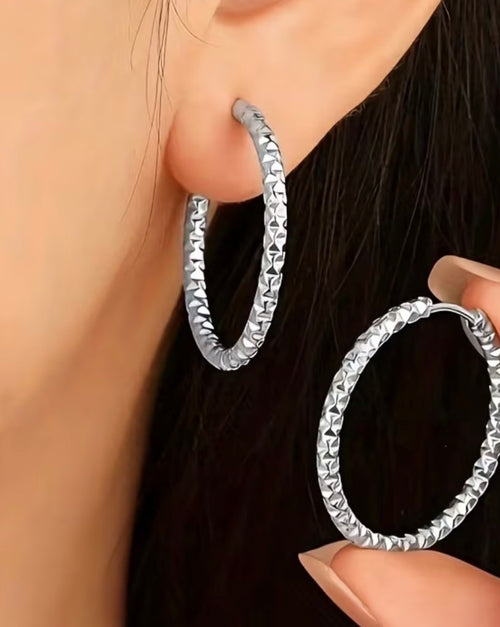 18K Plated Stainless Steel Hoop Earrings