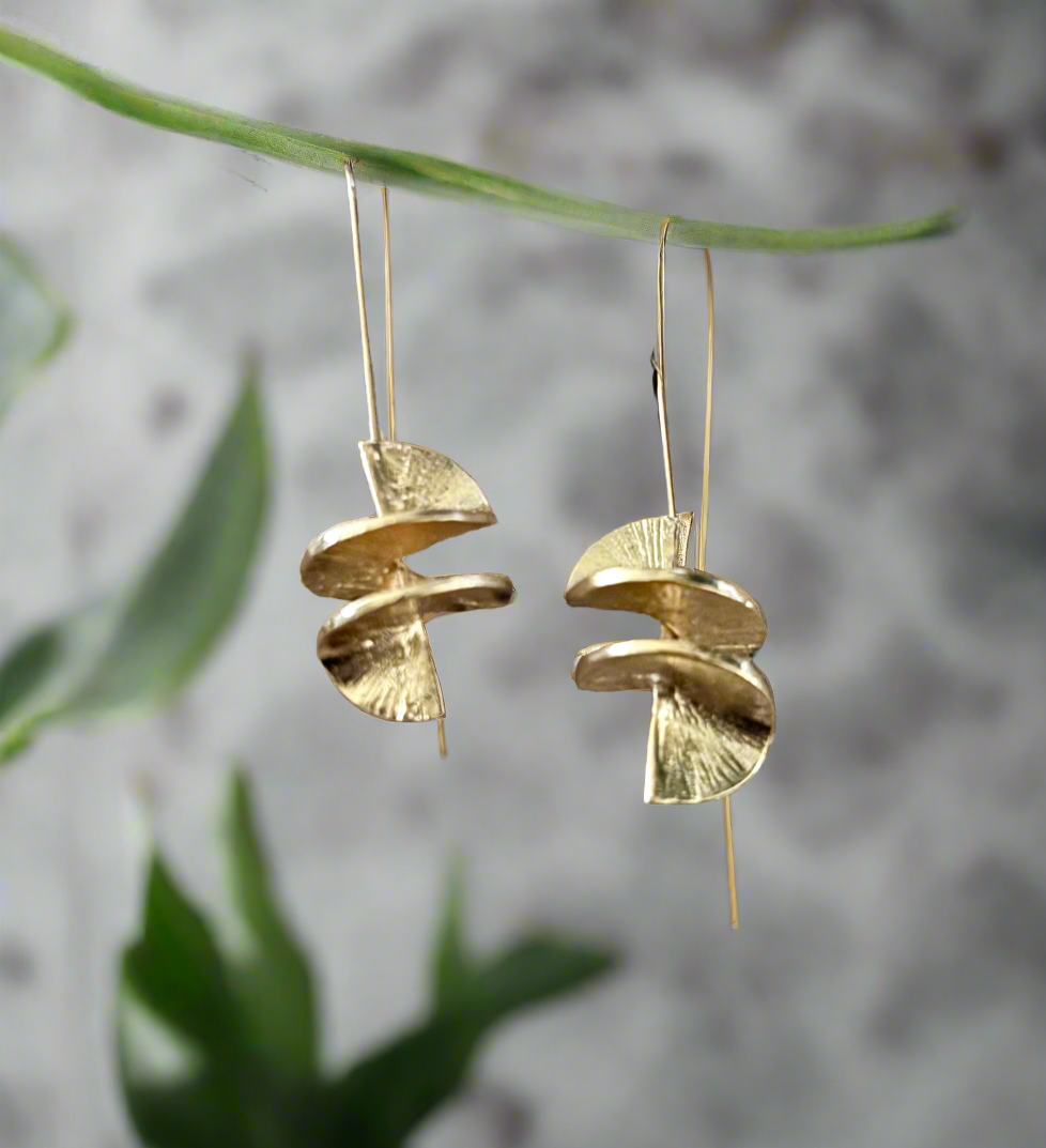 Golden Rotating Earrings
