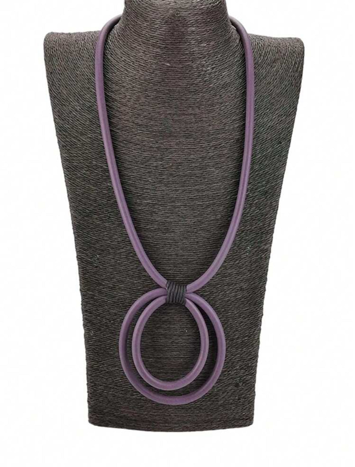 Hollow Pendant Rubber Necklace