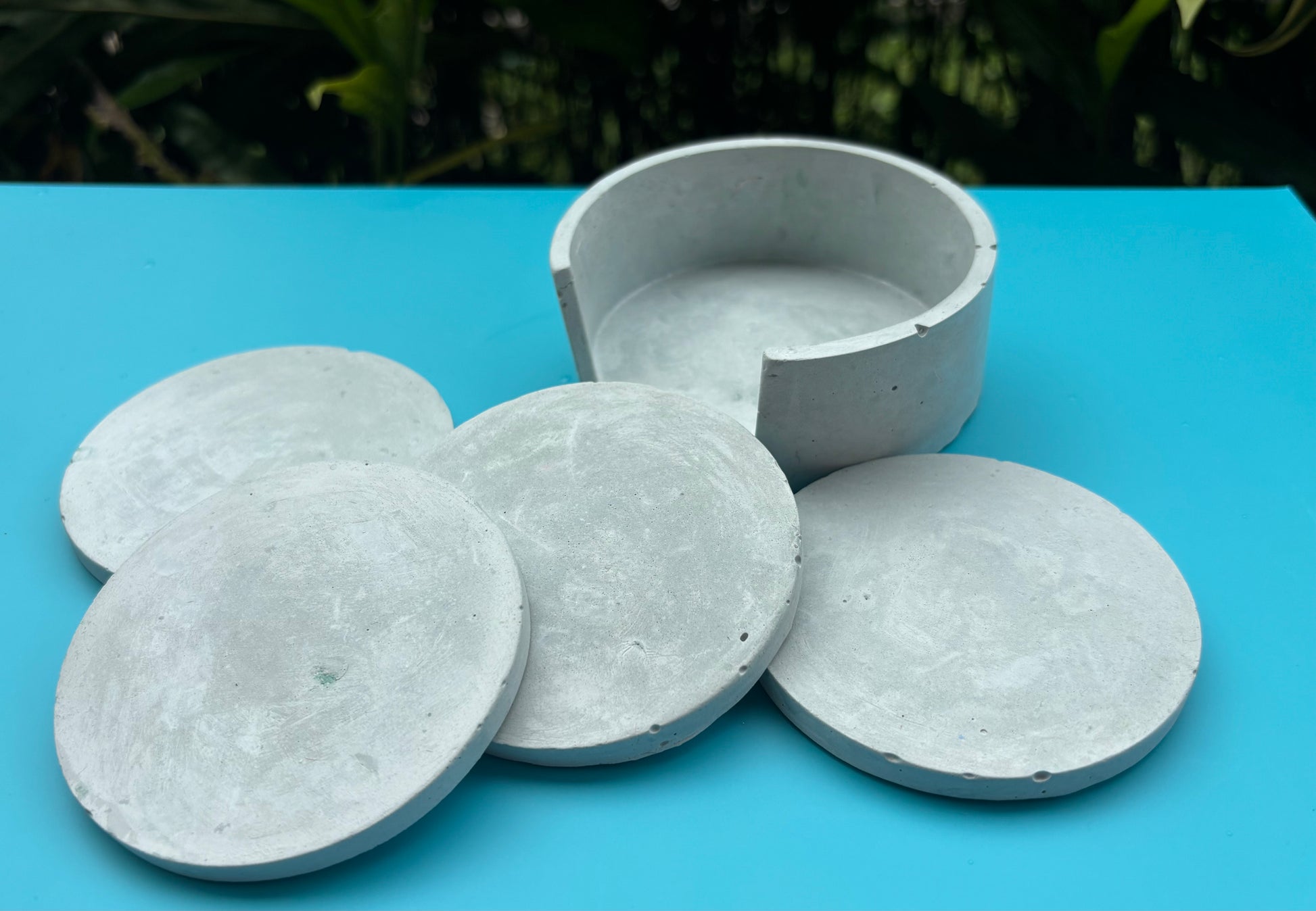 Round Coaster Set with Holder