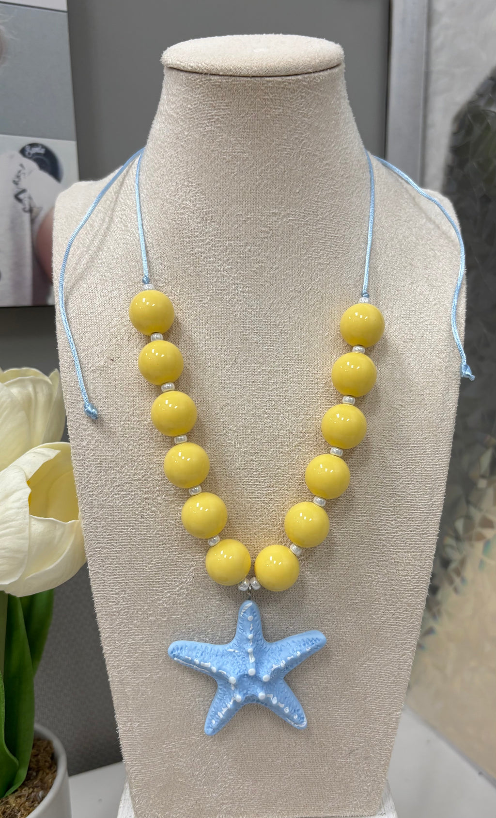 Blue Starfish Necklace and bracelet