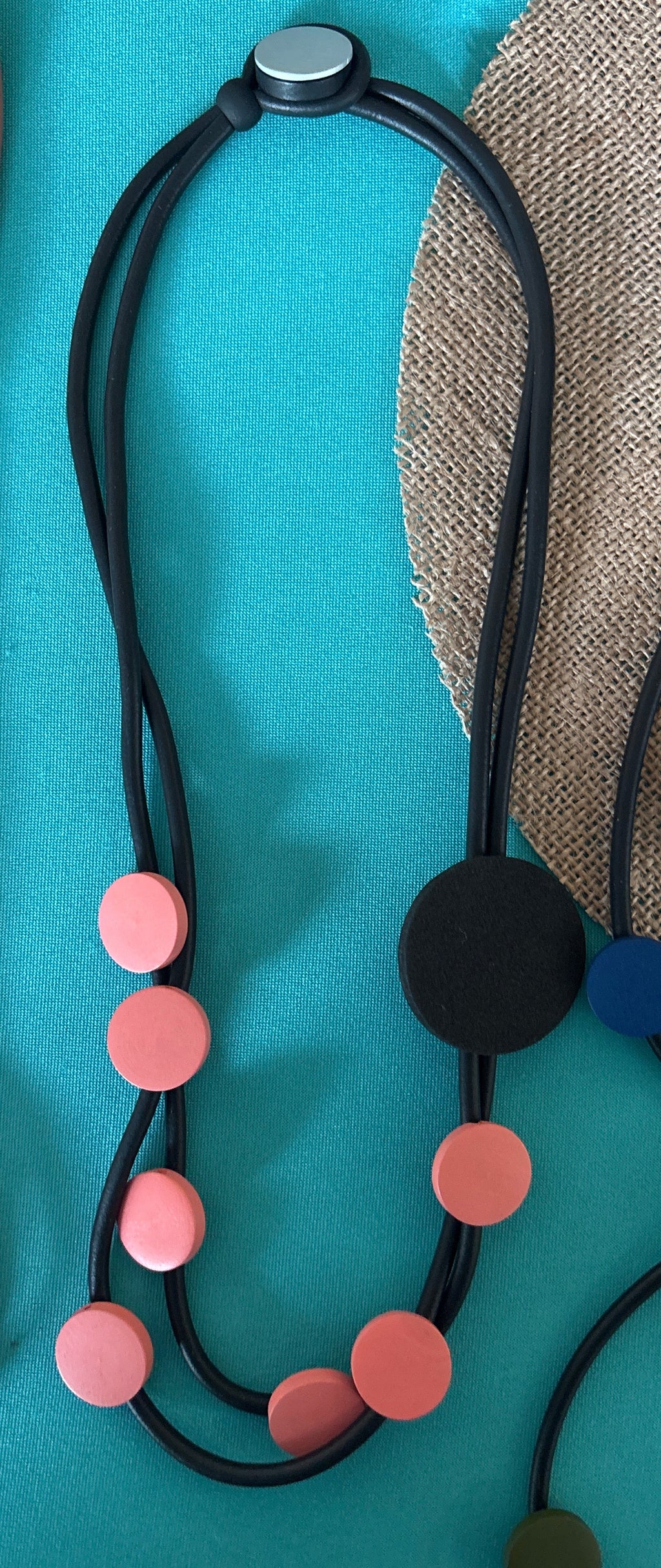 Bohemian Chic Women'S Beaded Necklace with Rubber Cord