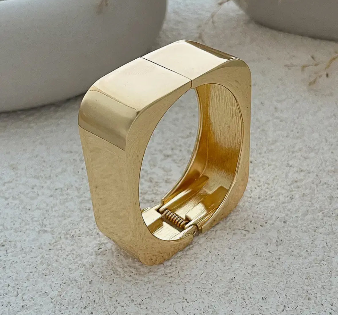 Geometric Square Wide Band Bracelet