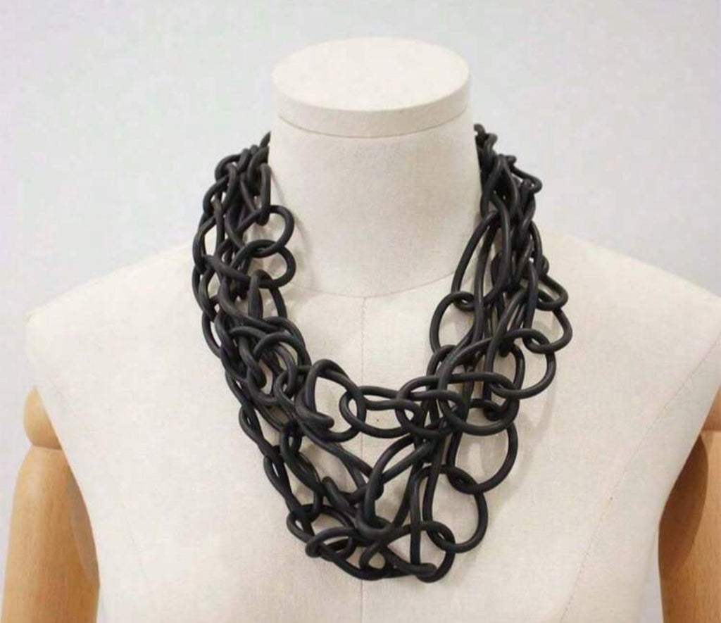 Luxury Rubber Jewelry Statement Necklace