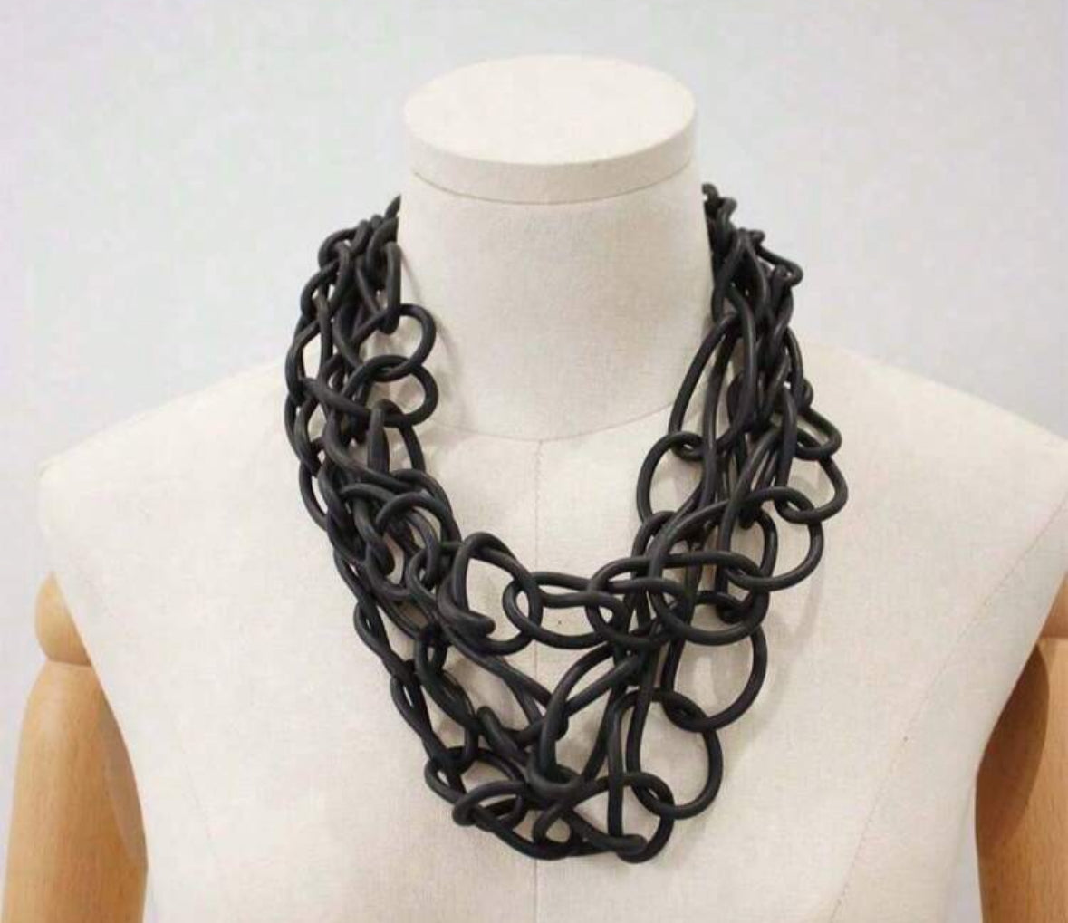 Luxury Rubber Jewelry Statement Necklace