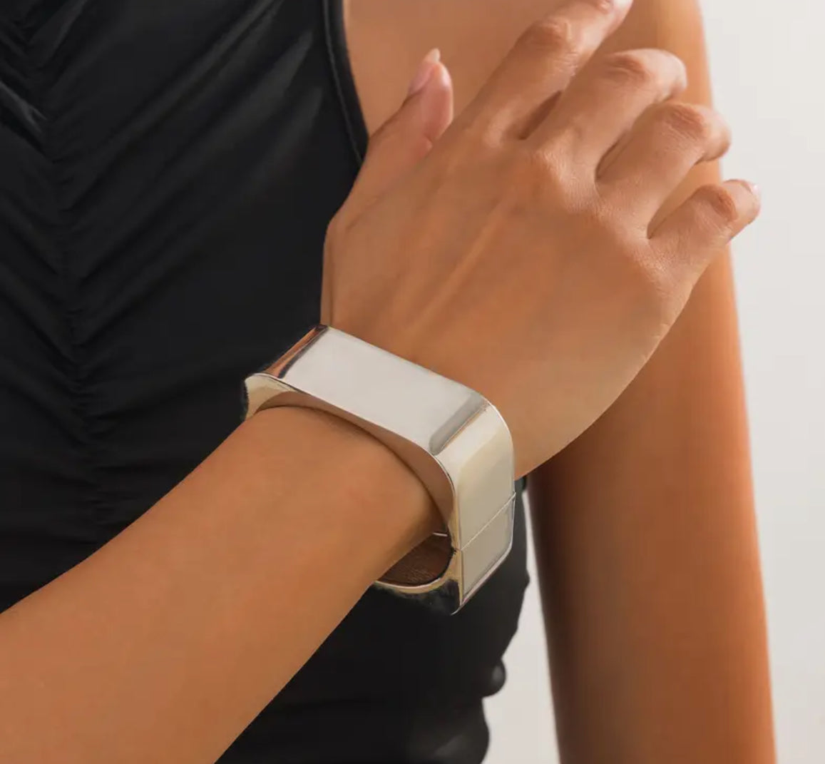 Geometric Square Wide Band Bracelet