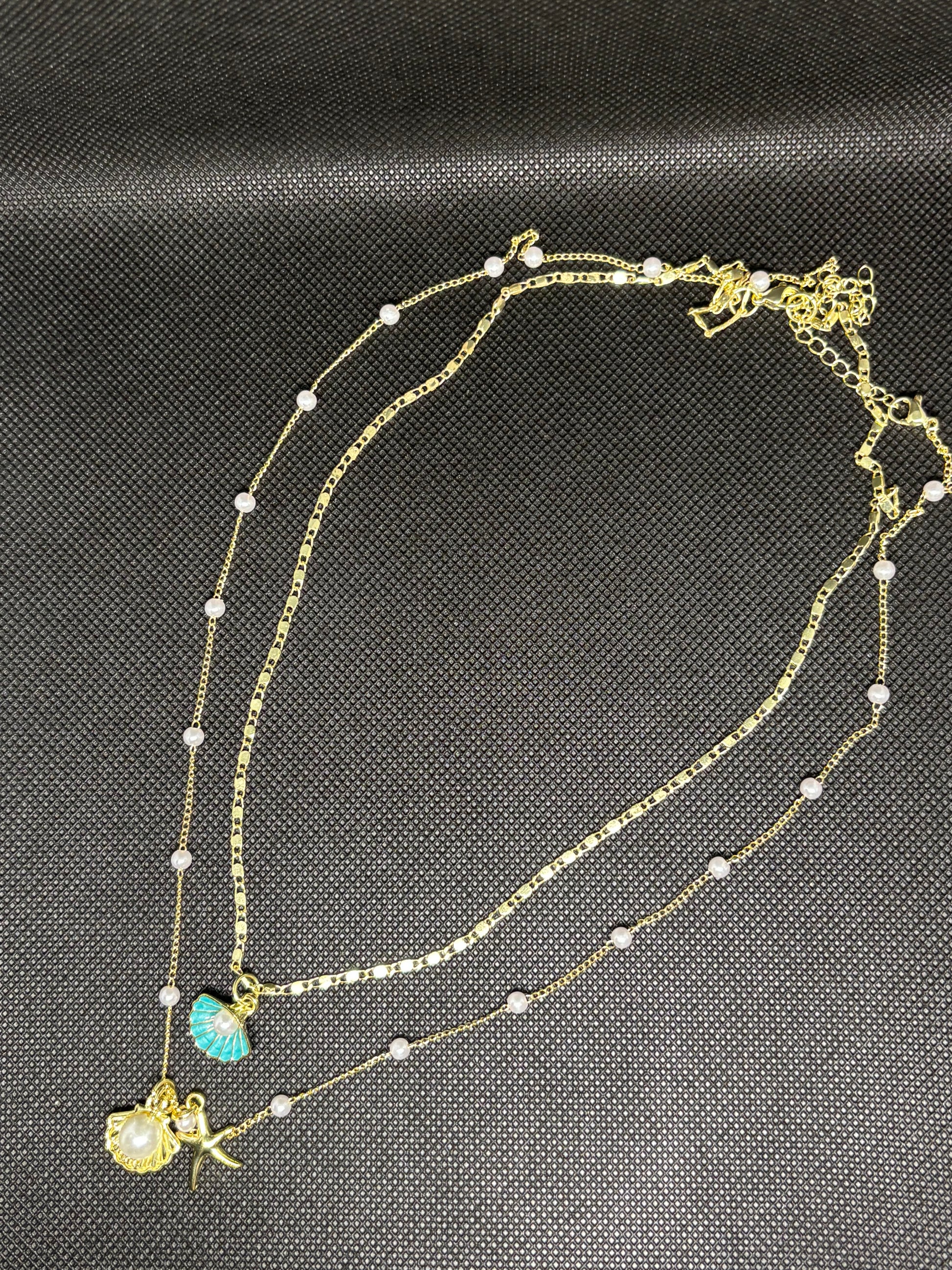 Freshwater Pearls Shell Starfish Necklace