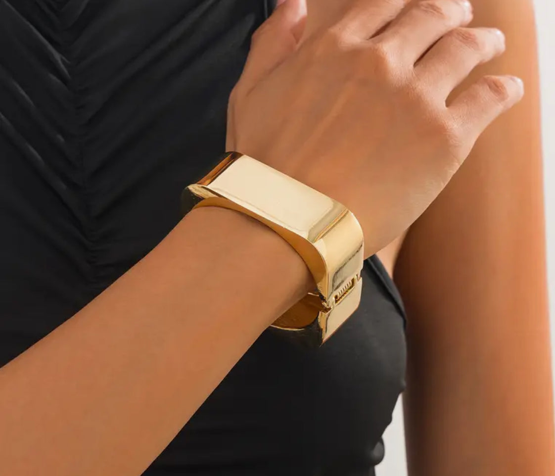 Geometric Square Wide Band Bracelet