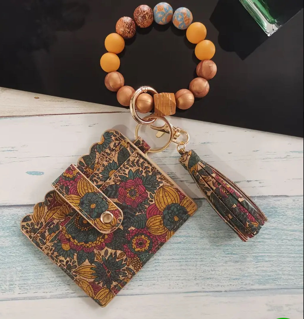 Wallet with Wristlet Keychain