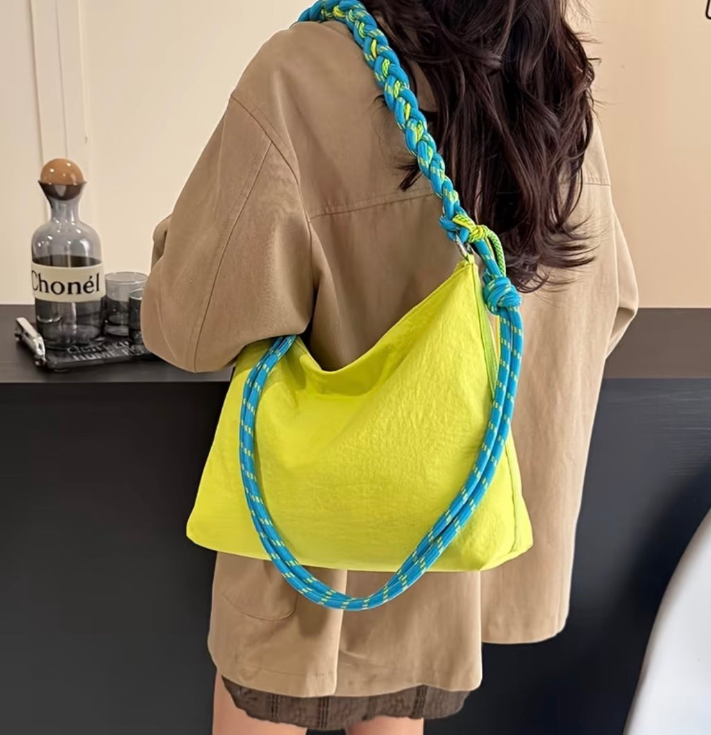 Crossbody Bag with Rope Shoulder Strap