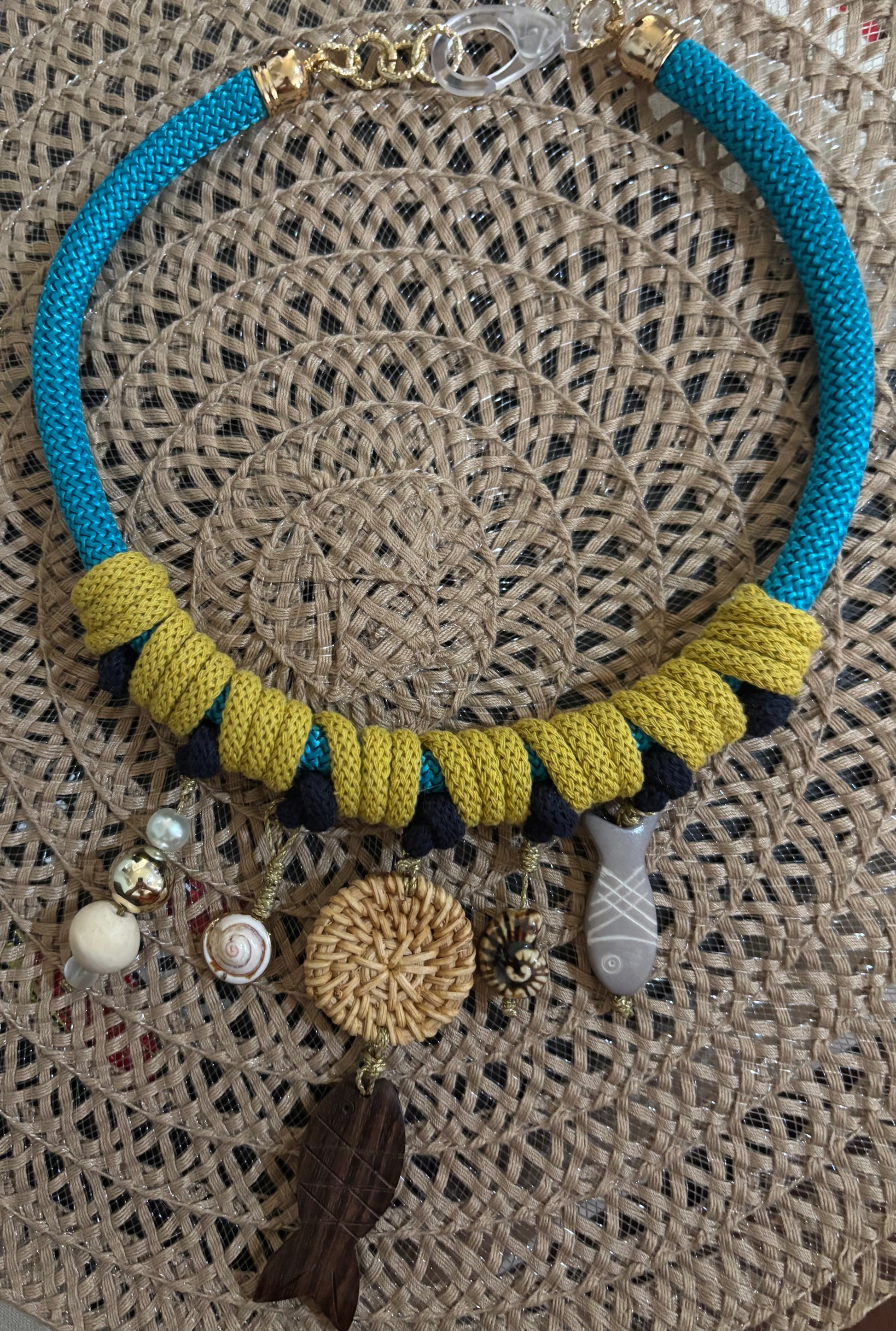 Knotted Necklace with charms