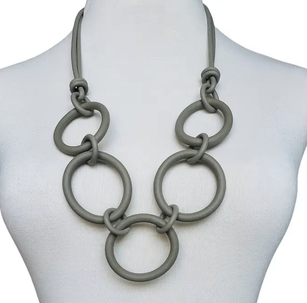 Boho-Chic Rubber Necklace for Women