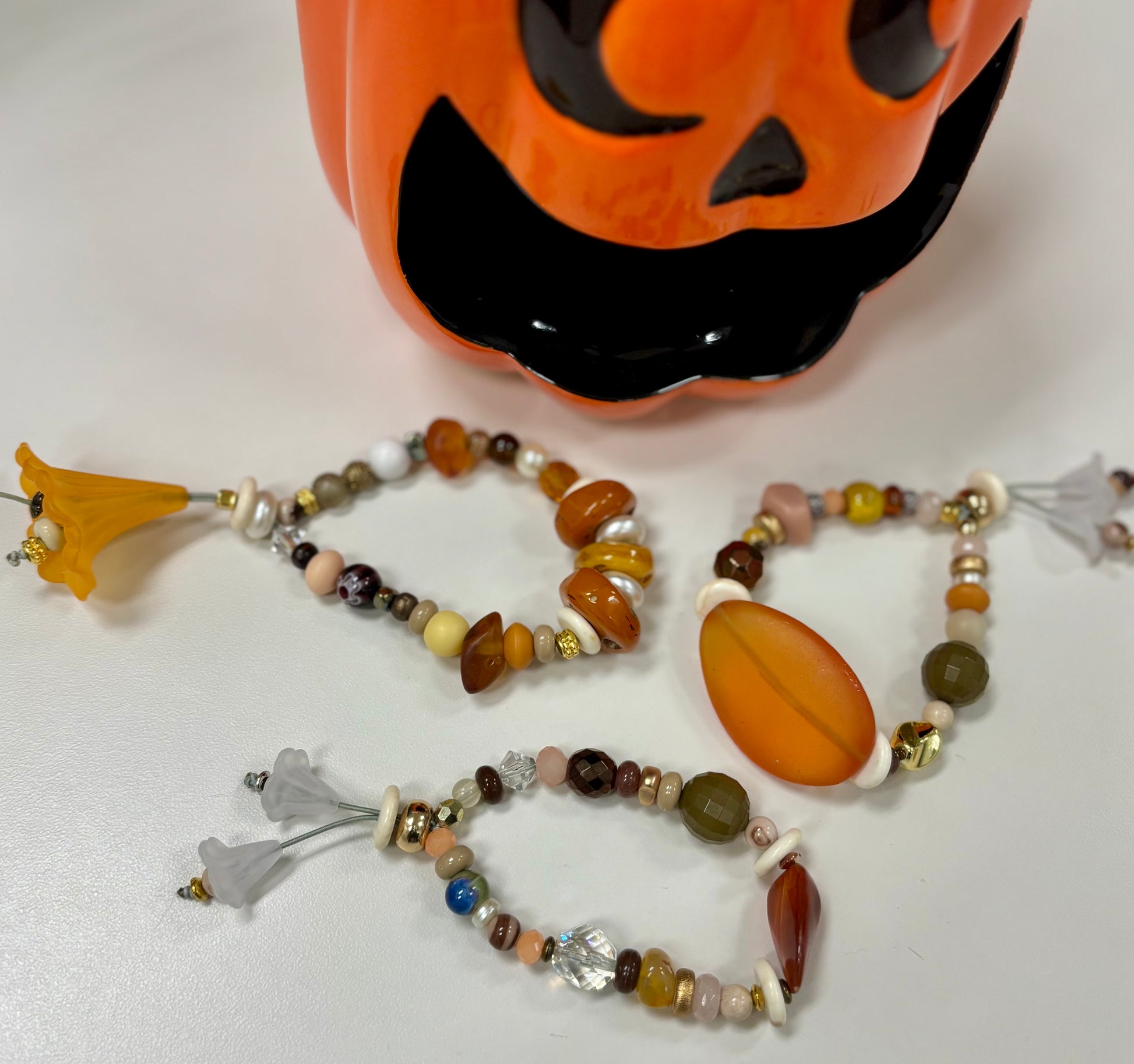 Autumn Resin Crystal Mix Bracelet or Necklace