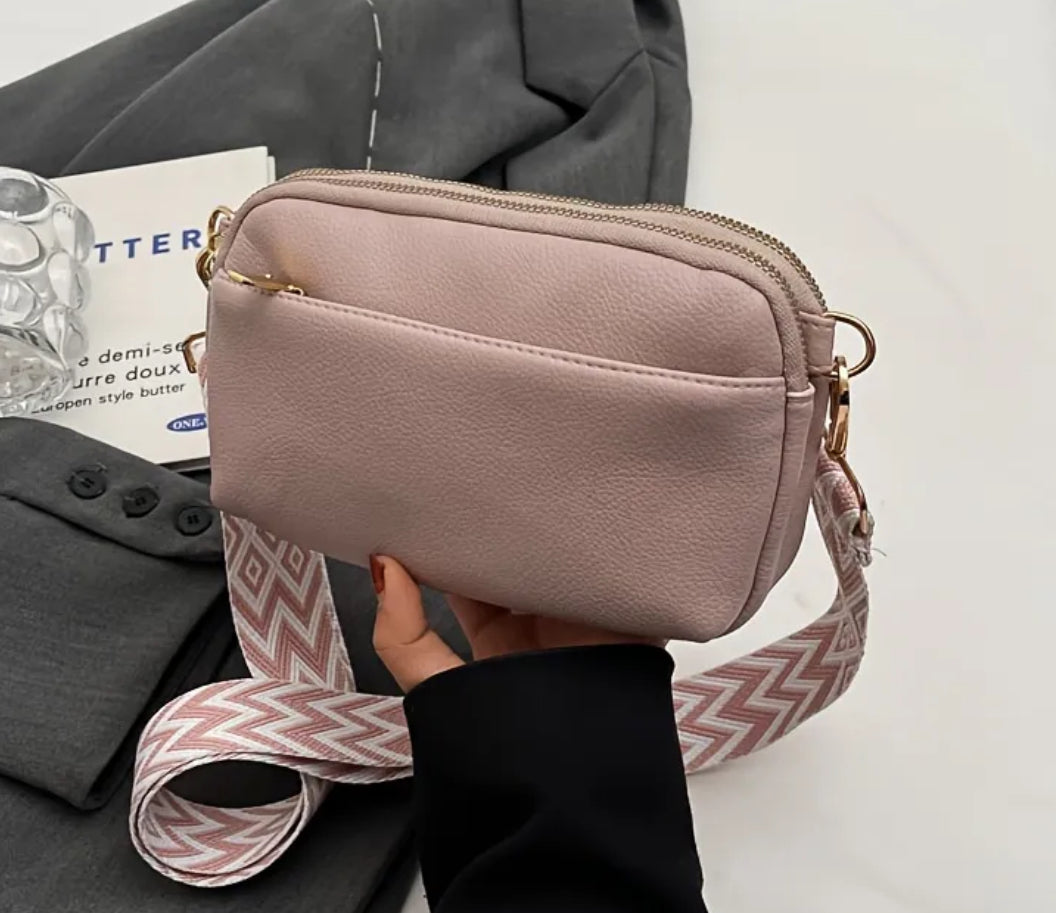 Crossbody Bag with Geometric Strap