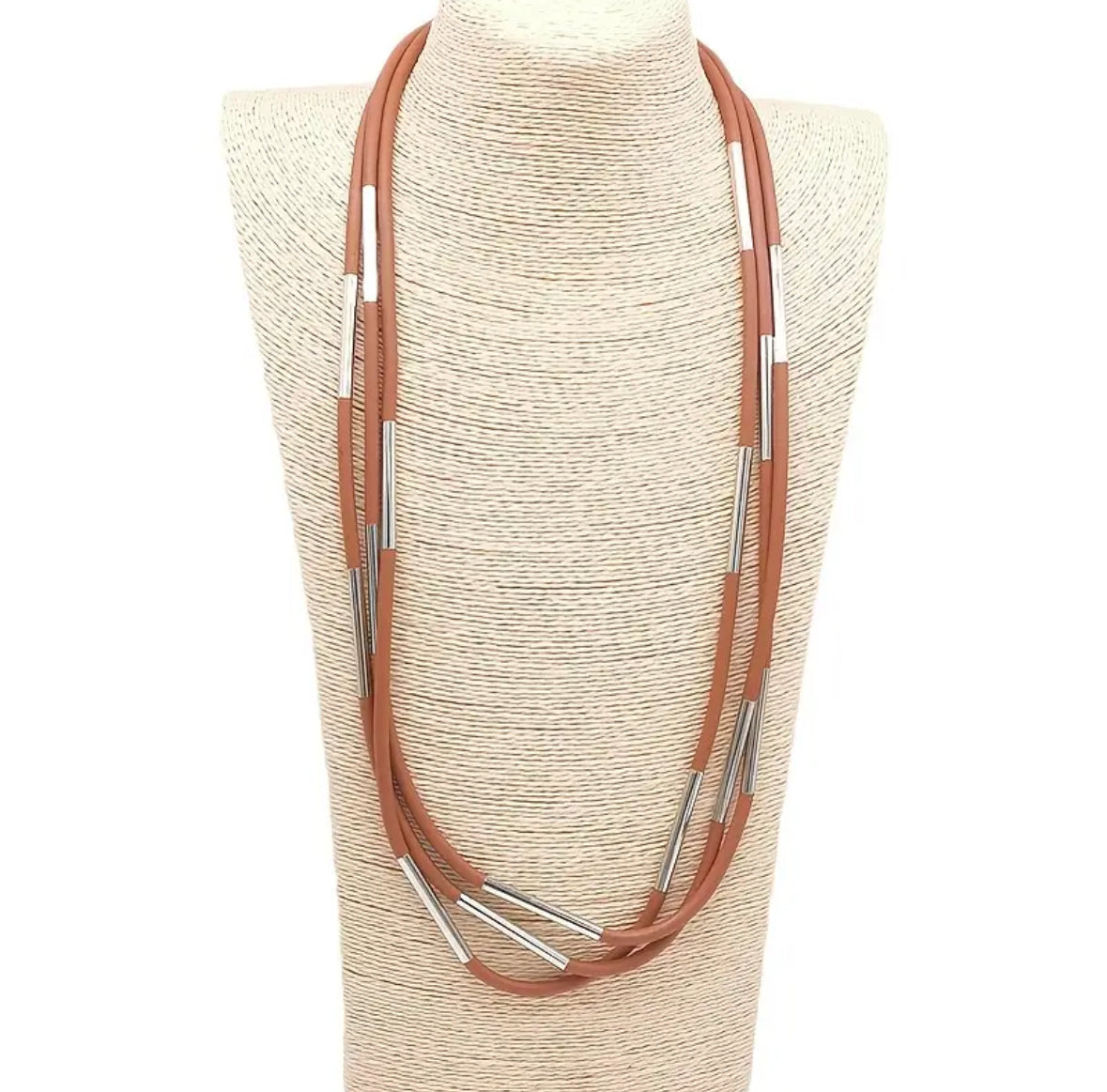 Vintage Hip Hop Style Tubber Multi-Strand Necklace