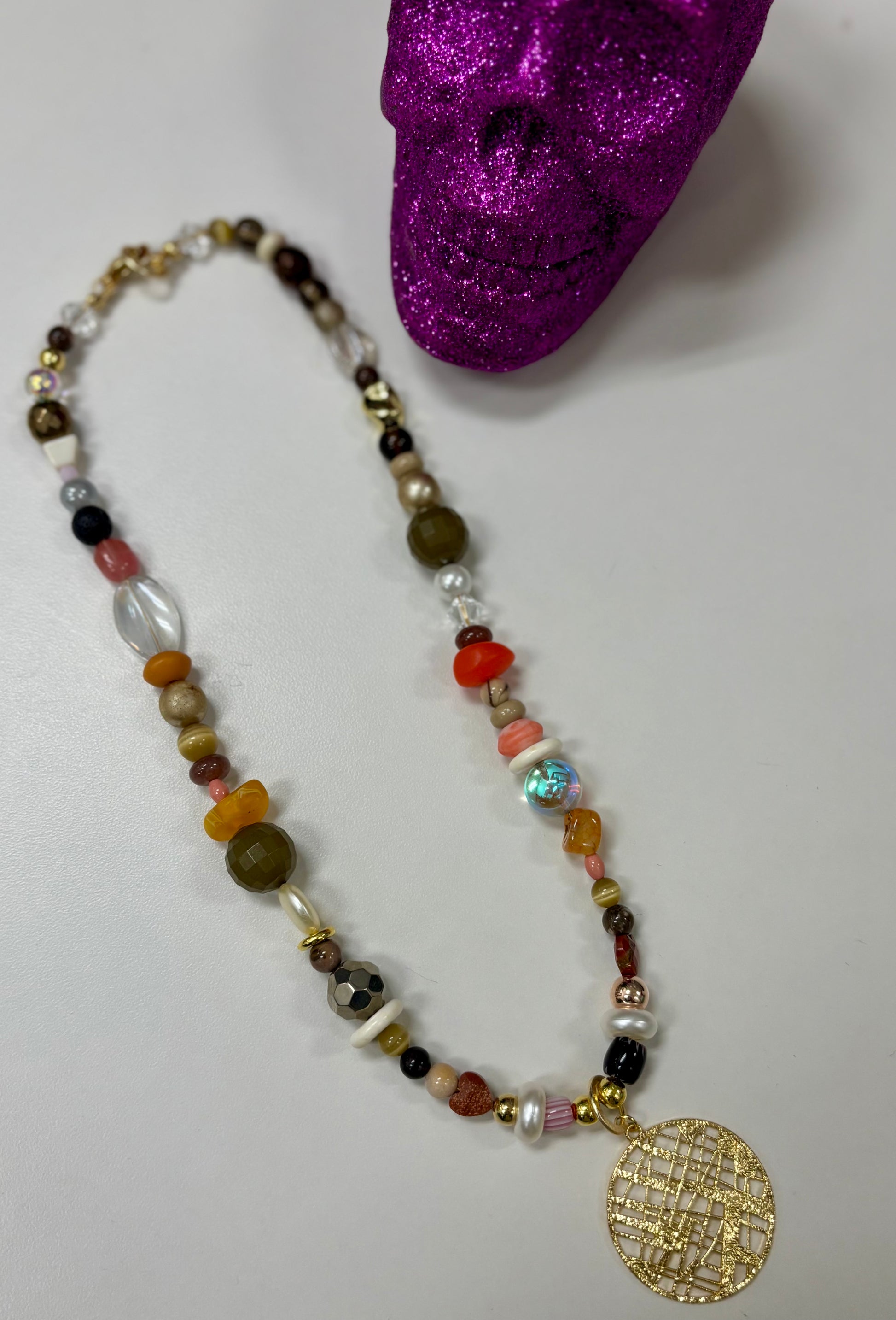 Autumn Resin Crystal Mix Bracelet or Necklace