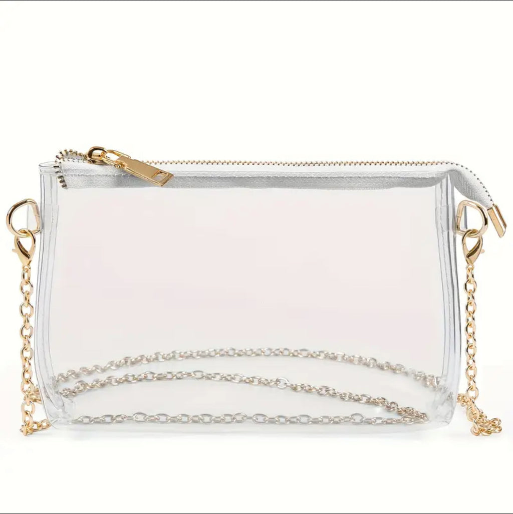 Transparent PVC Shoulder Bag or Crossbody Bag