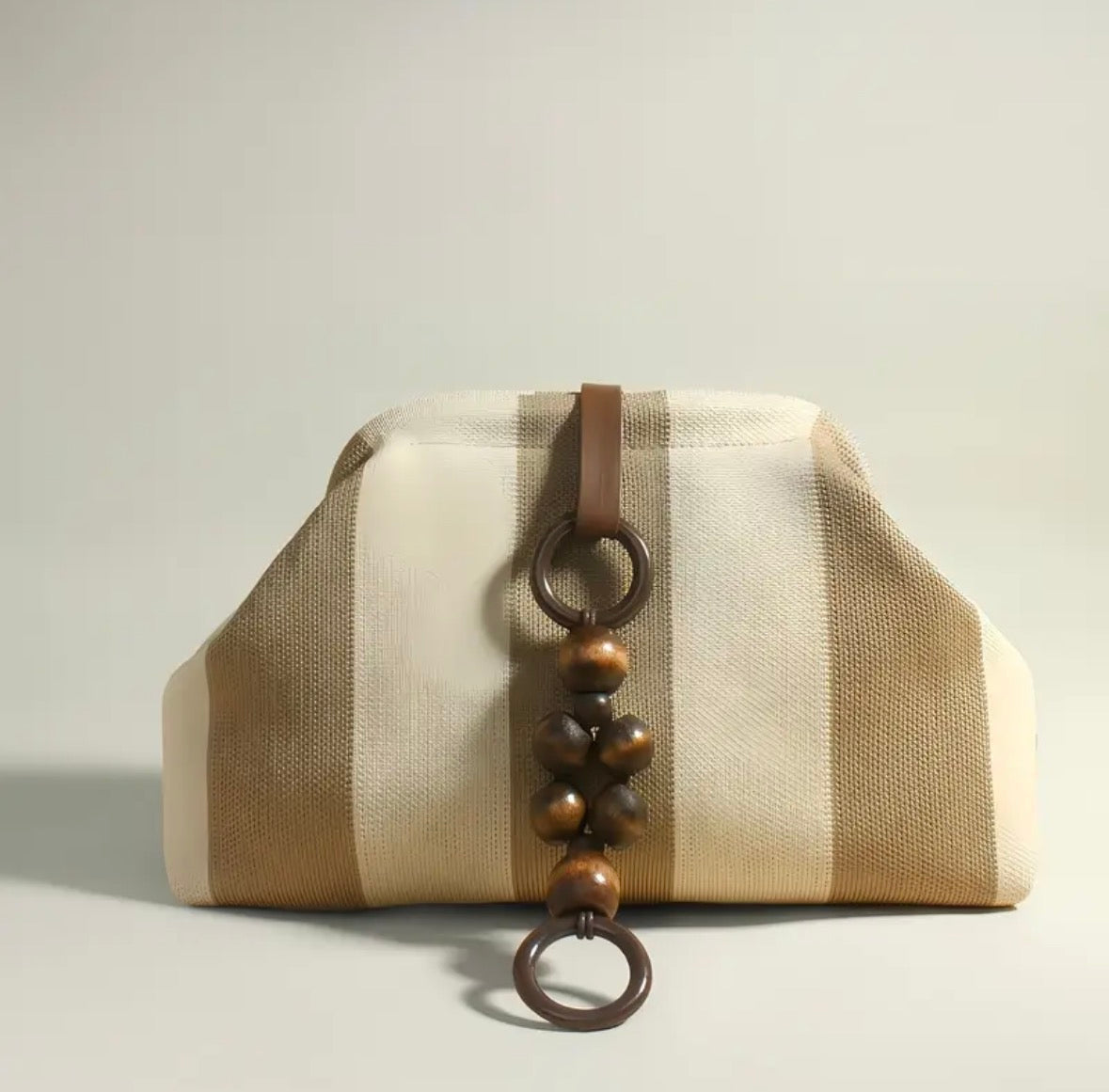 Woven Striped Clutch