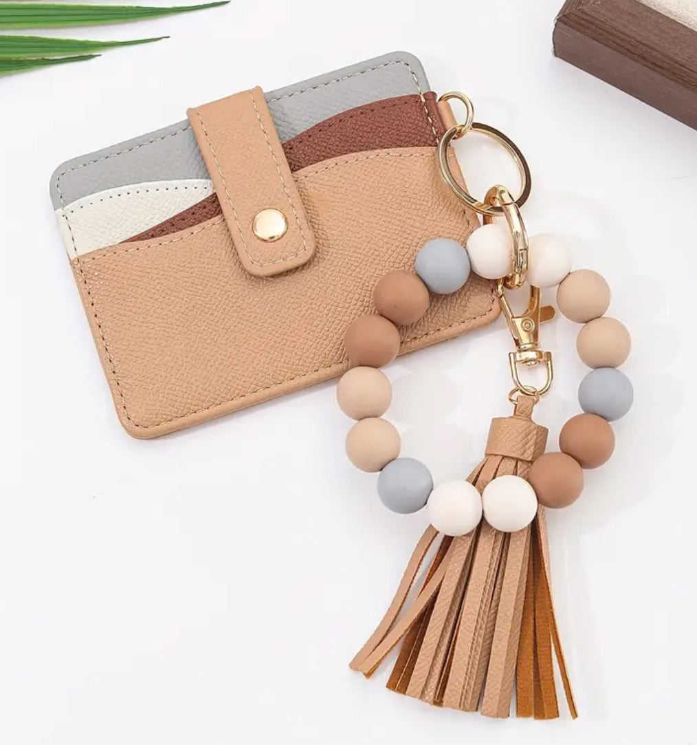 Wallet with Wristlet Keychain