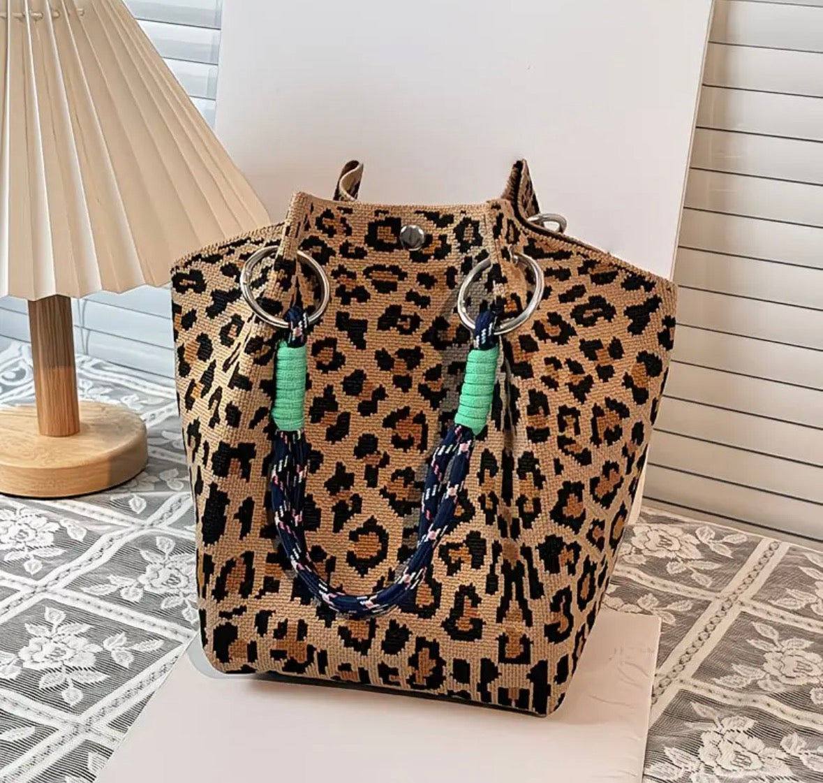 Chic Bucket Style Handbag with Geometric, Stripes, Polka Dots or Different Woven Designs