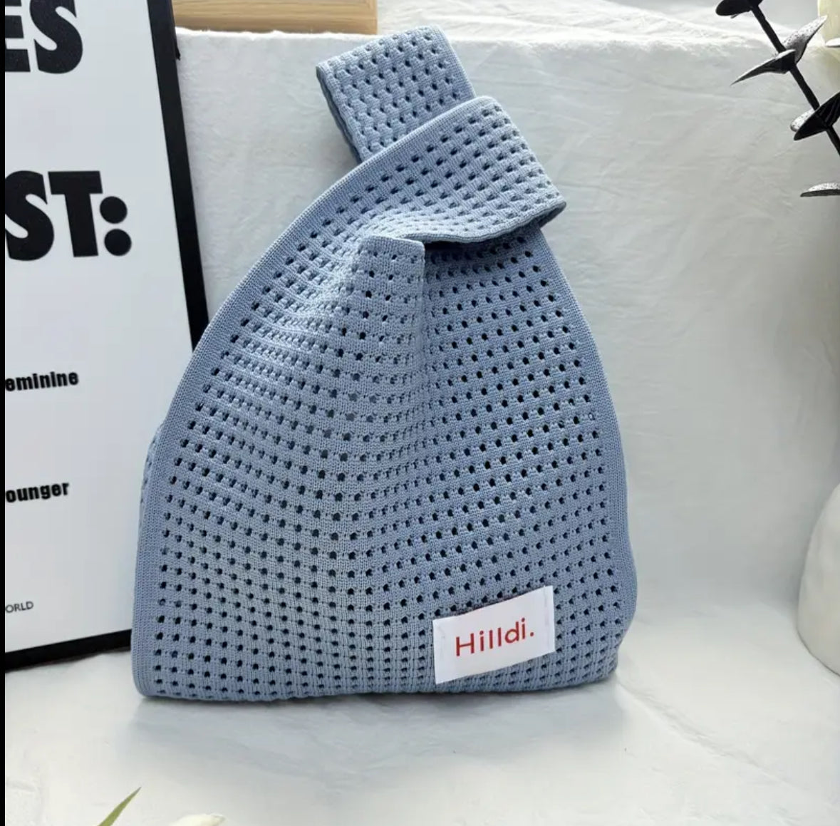 Knit Wristlet Tote Bag