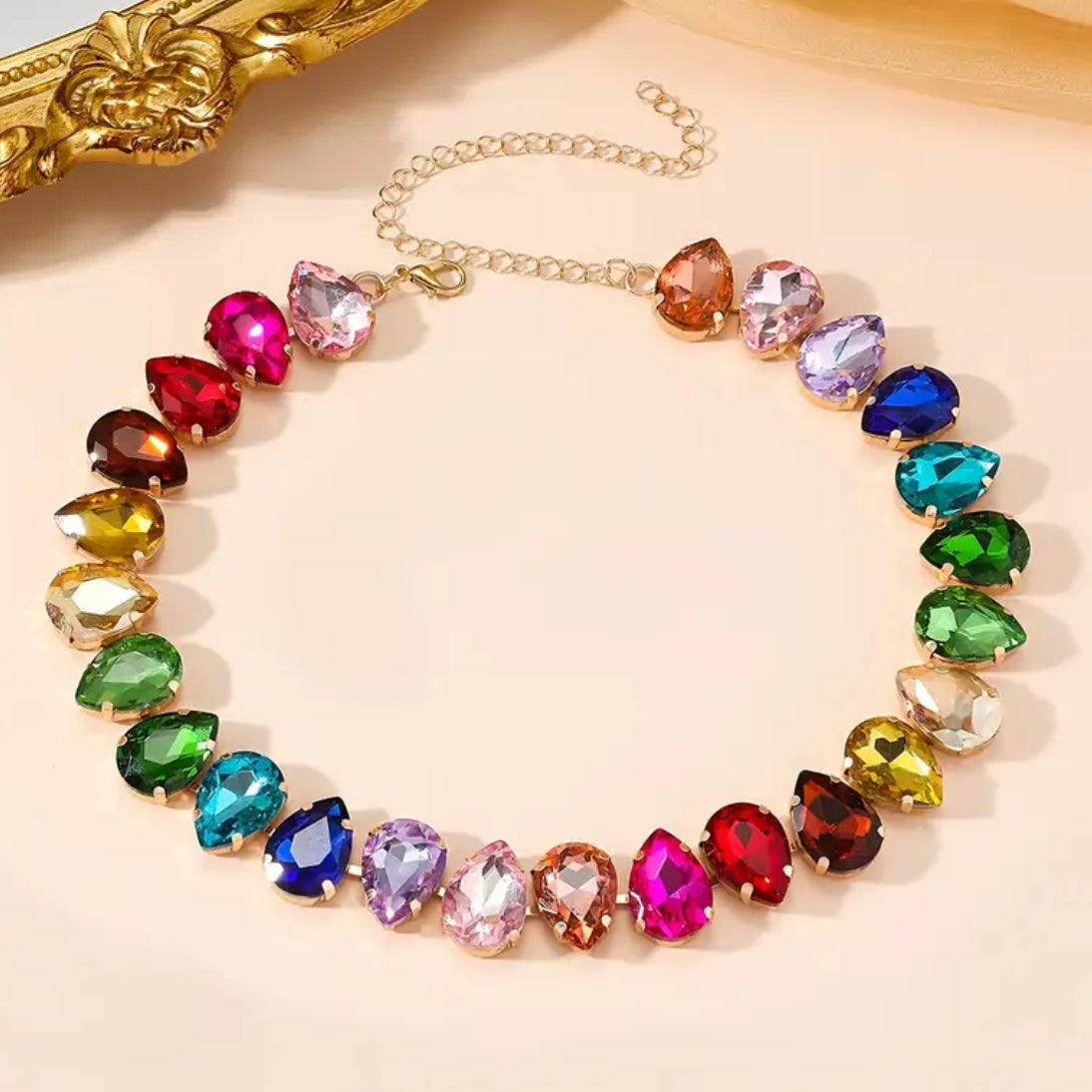 Rhinestone Drop Necklace