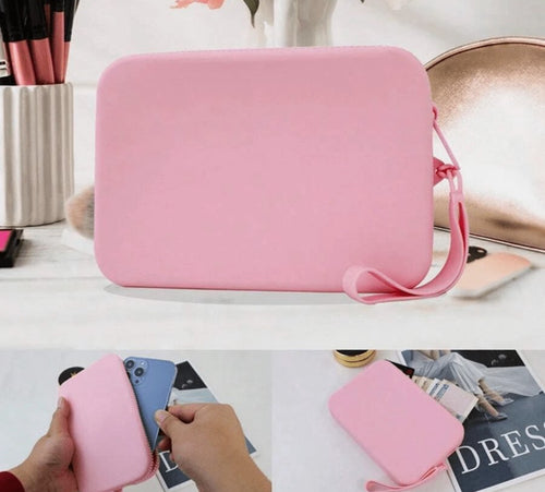 1Pc Large Capacity Silicone Cosmetic Bag