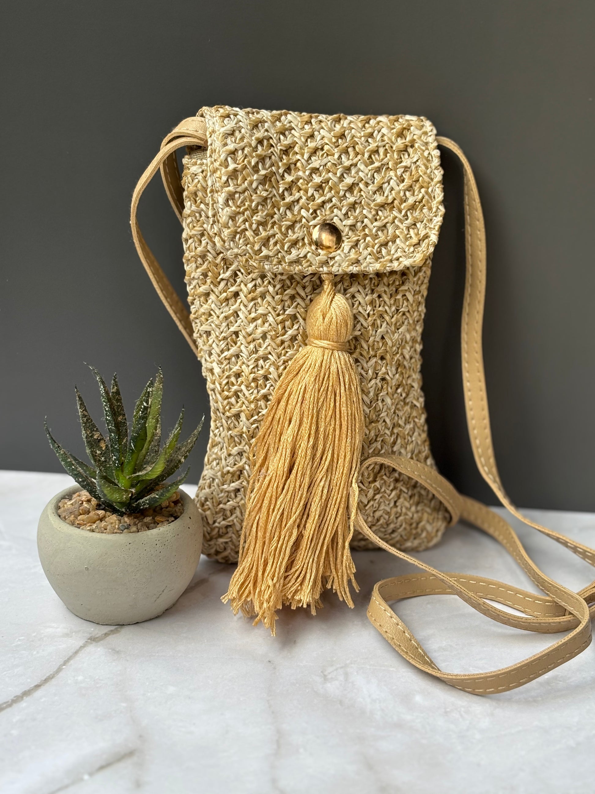 Straw Crossbody Bag