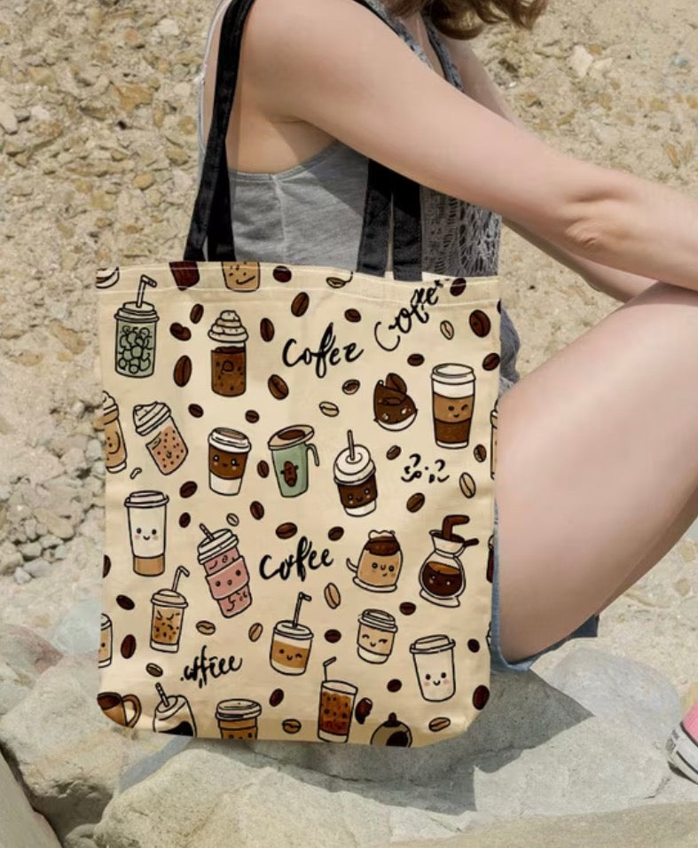 Coffee Print Tote Bag