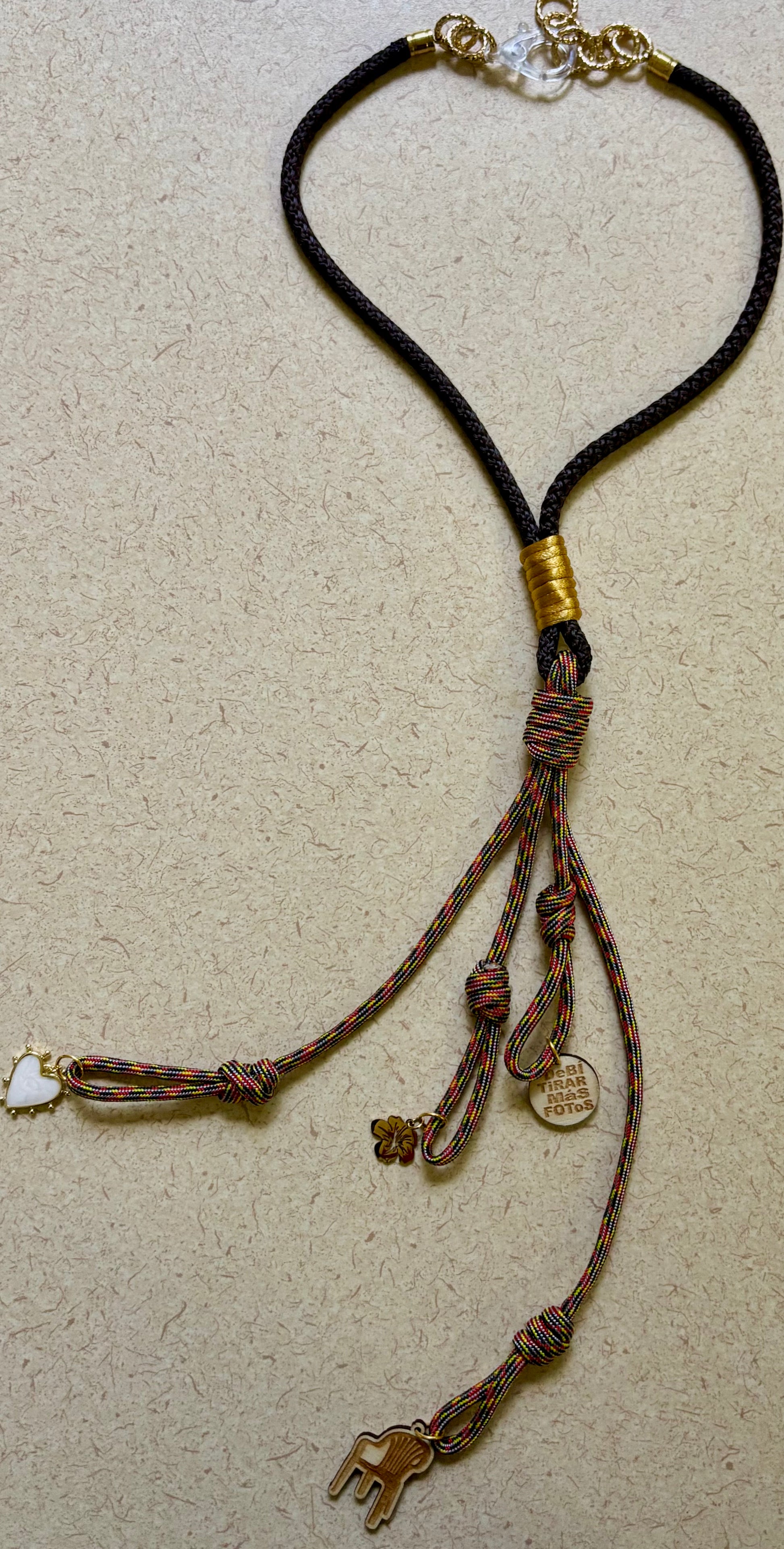 DTMF Knotted Necklace with charms