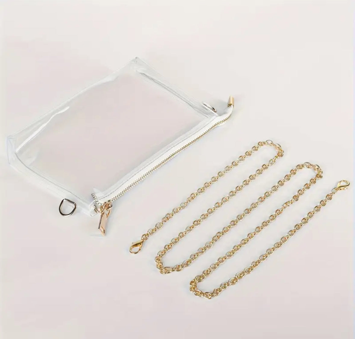 Transparent PVC Shoulder Bag or Crossbody Bag
