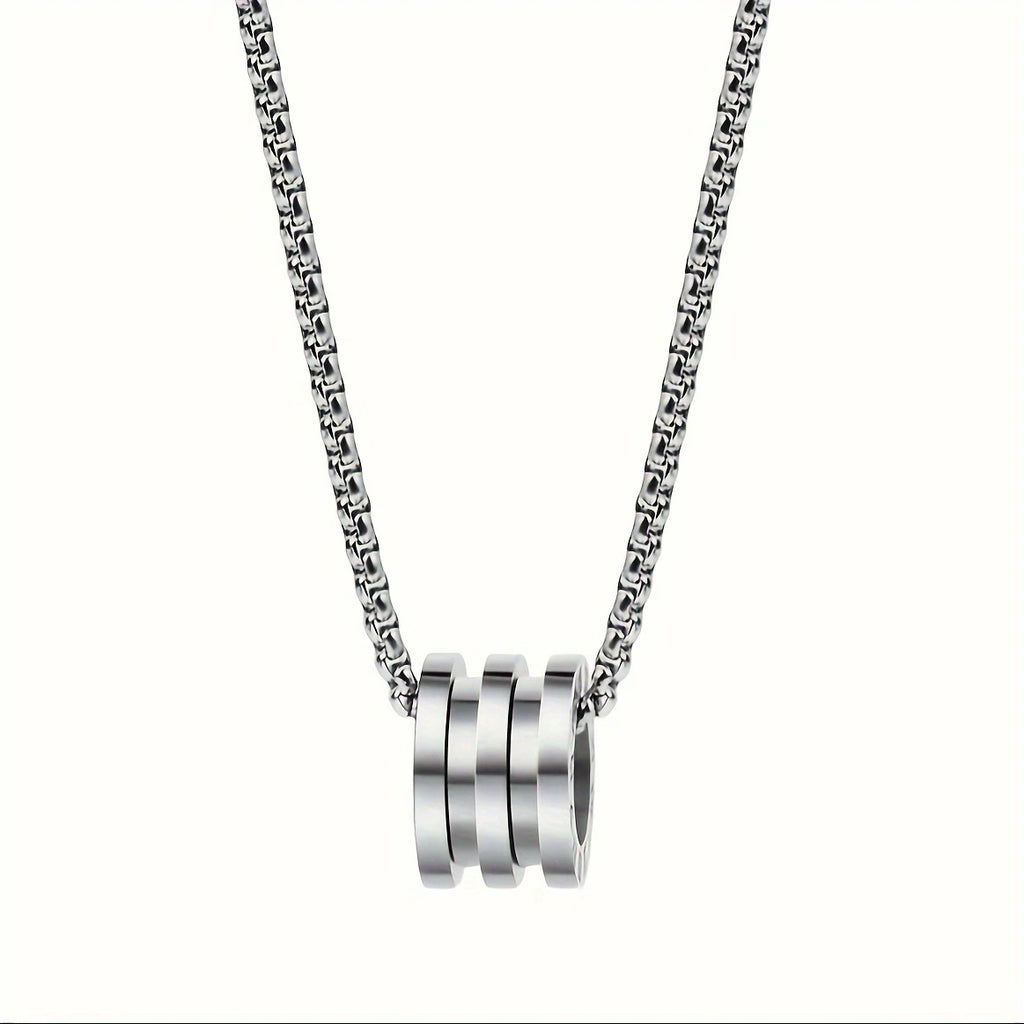 Simple, minimalist silver plated necklace
