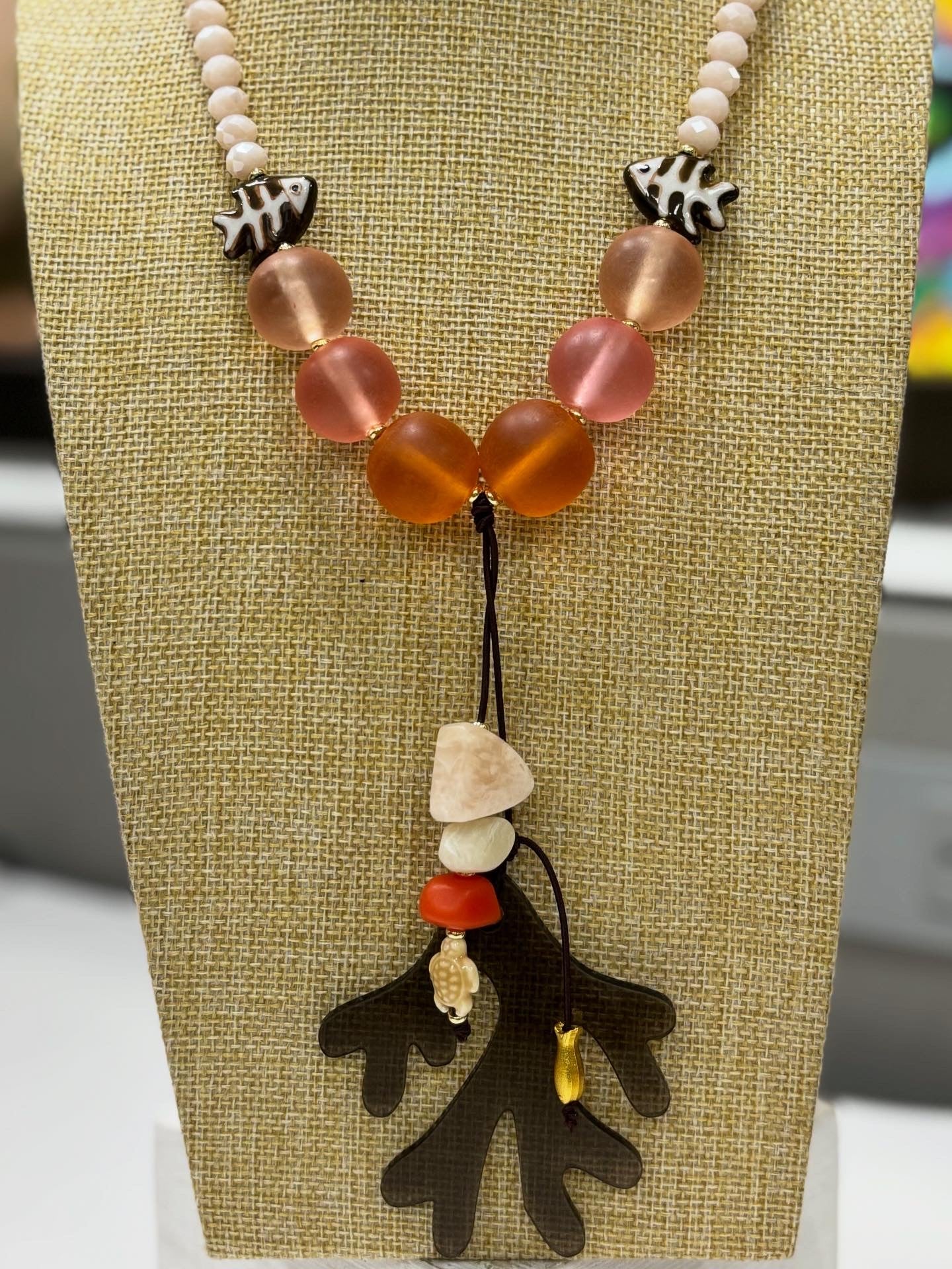 Brown Coral Necklace